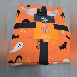 New Women’s Halloween 2-Piece Pajama's Set Pajama Pants Long Sleeve Shirt Large